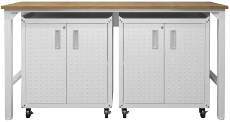 Fortress Worktable 1.0 in White by Manhattan Comfort