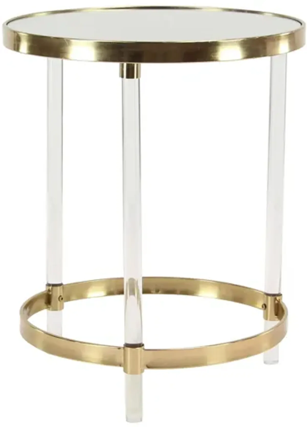 Ivy Collection Ring Accent Table in Gold by UMA Enterprises