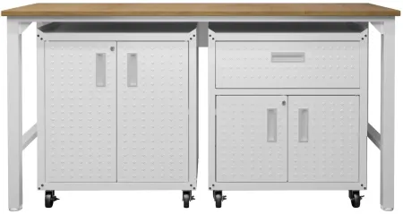 Fortress Worktable 2.0 in White by Manhattan Comfort