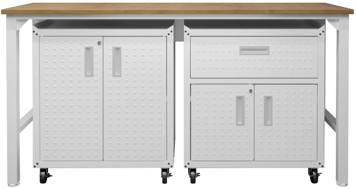 Fortress Worktable 2.0 in White by Manhattan Comfort