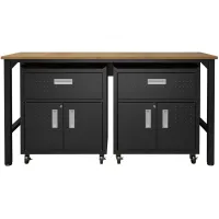 Fortress Worktable 4.0 in Charcoal Gray by Manhattan Comfort