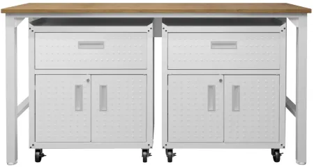 Fortress Worktable 4.0 in White by Manhattan Comfort