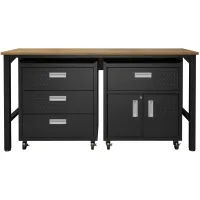 Fortress Worktable 5.0 in Charcoal Gray by Manhattan Comfort