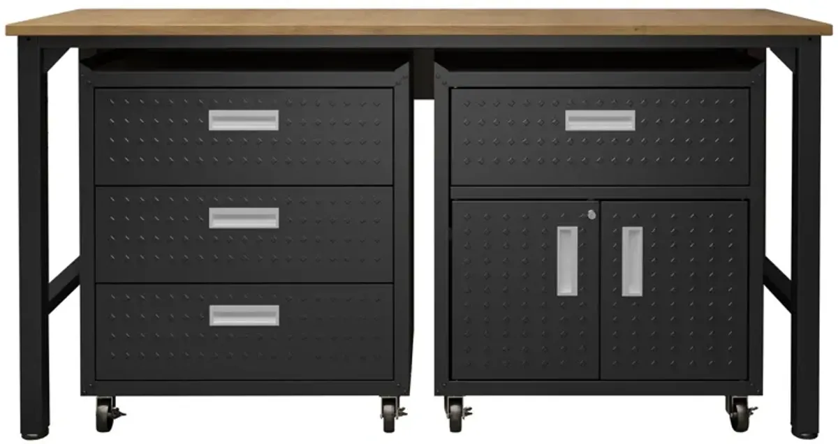 Fortress Worktable 5.0 in Charcoal Gray by Manhattan Comfort