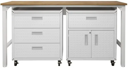 Fortress Worktable 5.0 in White by Manhattan Comfort