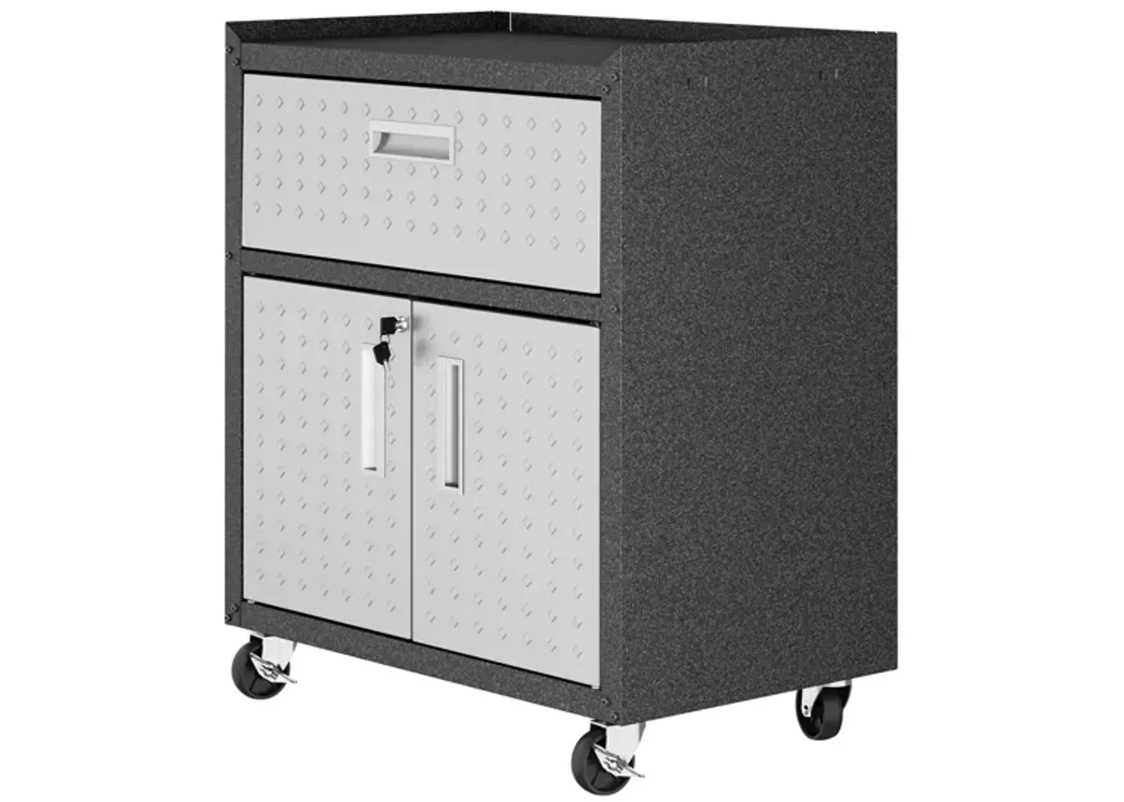 Fortress Cabinet w/ Drawer in Gray by Manhattan Comfort