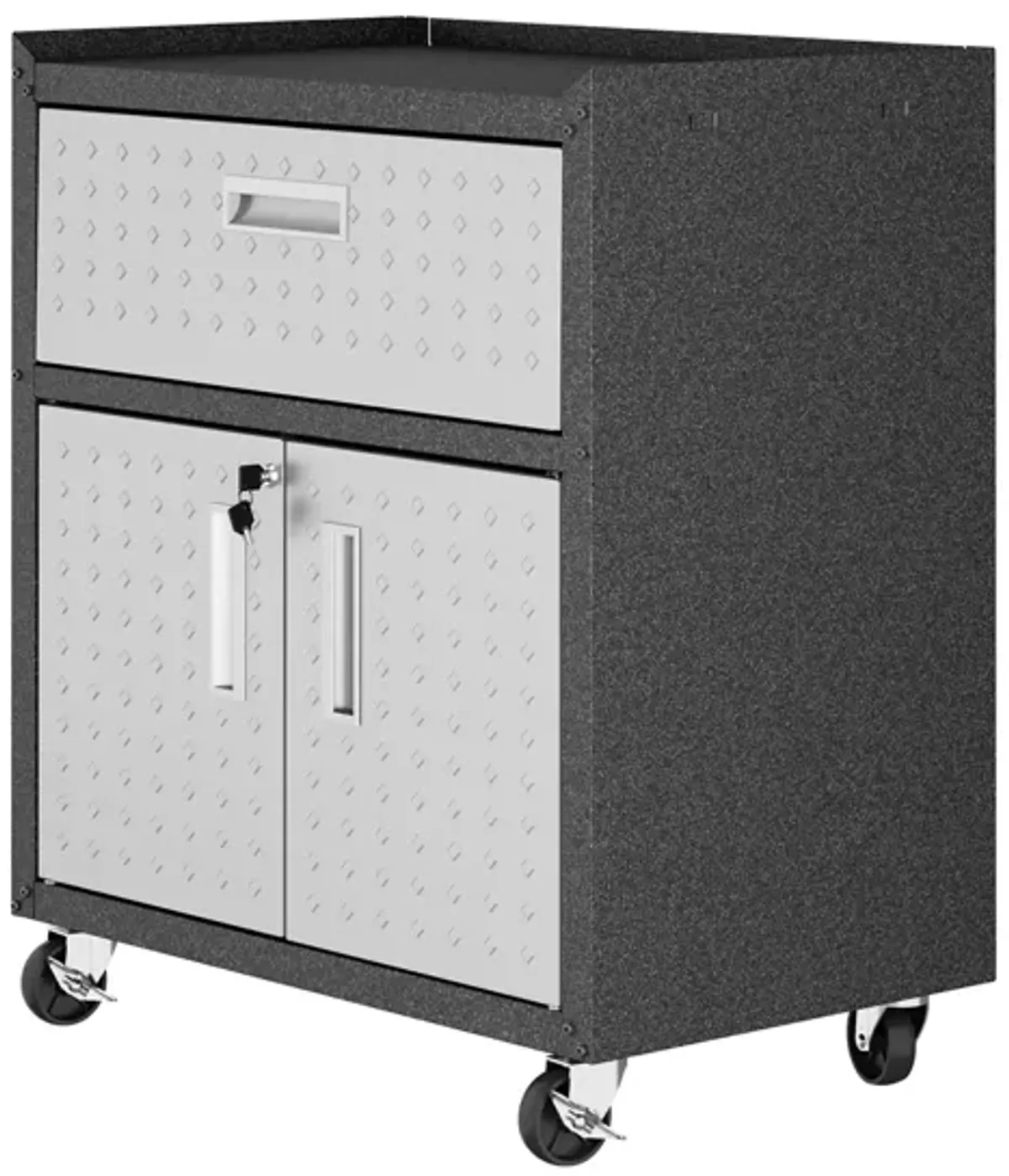 Fortress Cabinet w/ Drawer in Gray by Manhattan Comfort