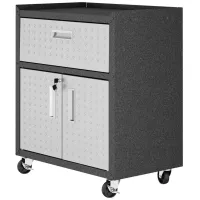 Fortress Cabinet w/ Drawer in Gray by Manhattan Comfort
