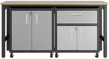 Fortress Worktable 2.0 in Gray by Manhattan Comfort