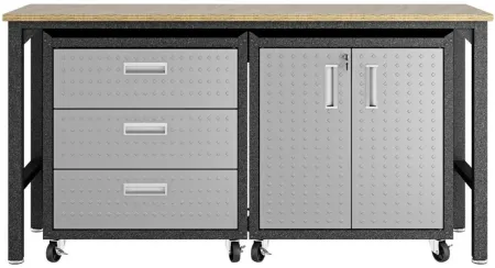 Fortress Worktable 3.0 in Gray by Manhattan Comfort