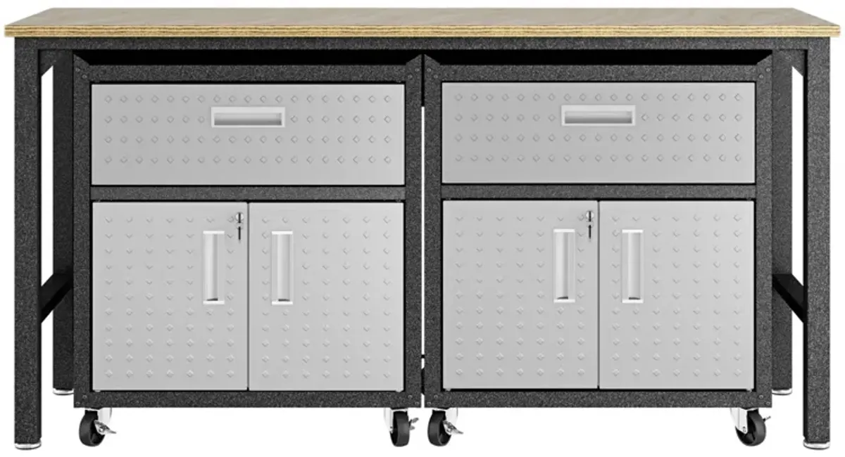 Fortress Worktable 4.0 in Gray by Manhattan Comfort