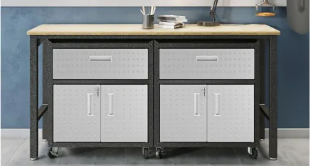 Fortress Worktable 4.0 in Gray by Manhattan Comfort