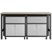 Fortress Worktable 4.0 in Gray by Manhattan Comfort