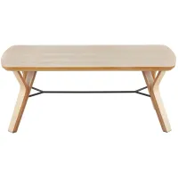Folia Bench in Natural Wood by Lumisource