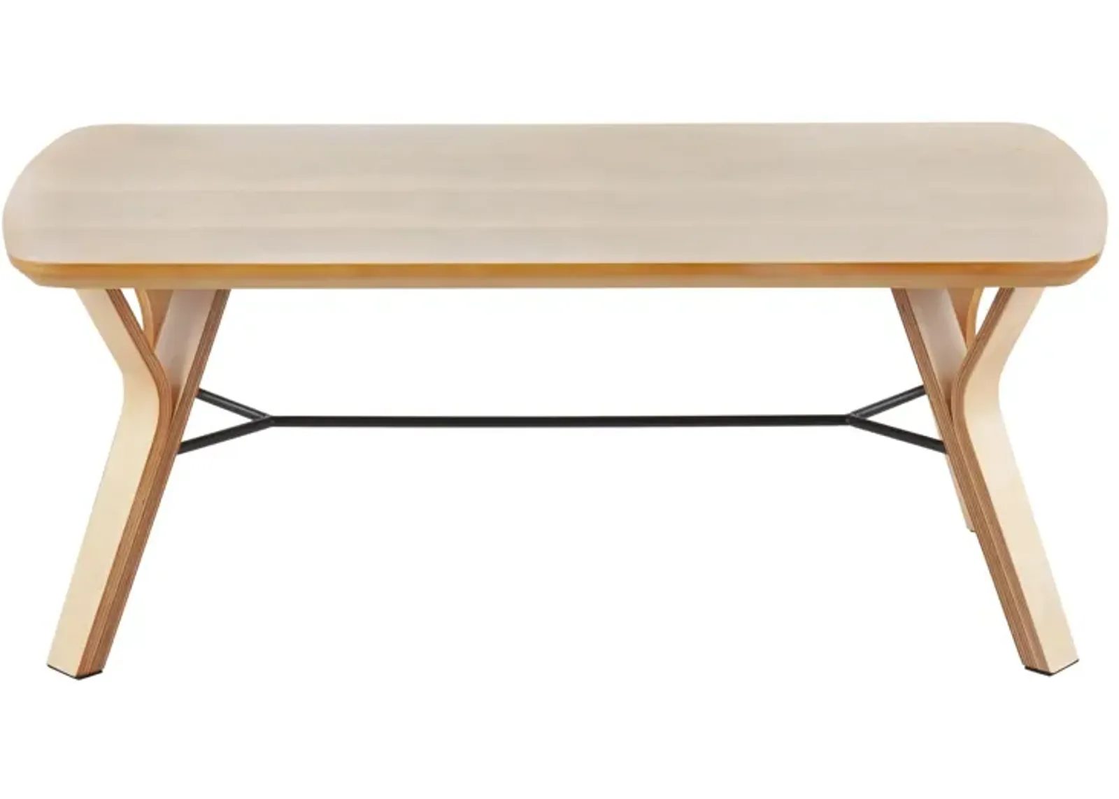 Folia Bench in Natural Wood by Lumisource