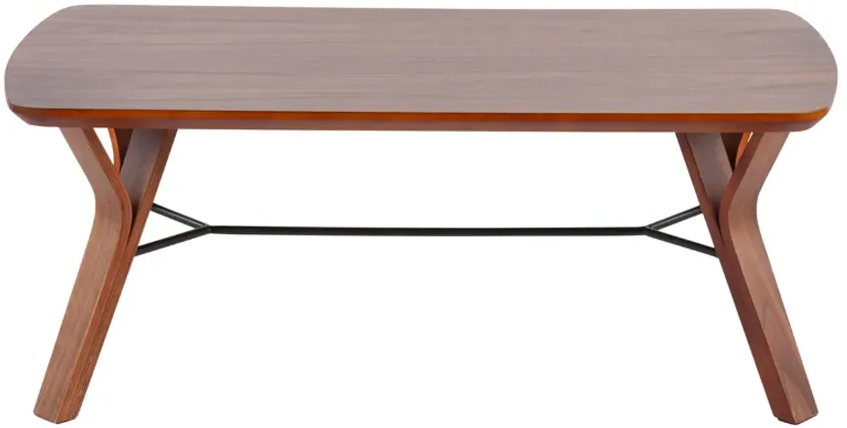 Folia Bench in Walnut Wood by Lumisource