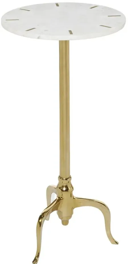 Ivy Collection Tripod Accent Table in Gold by UMA Enterprises