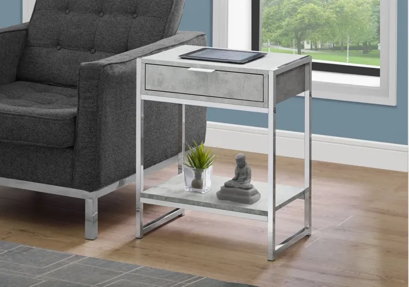 Monarch Specialties Accent End Table in Grey by Monarch Specialties