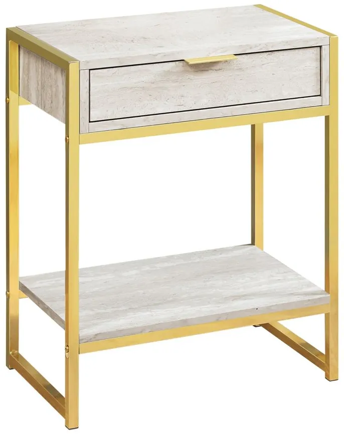 Monarch Specialties Accent End Table in Beige by Monarch Specialties