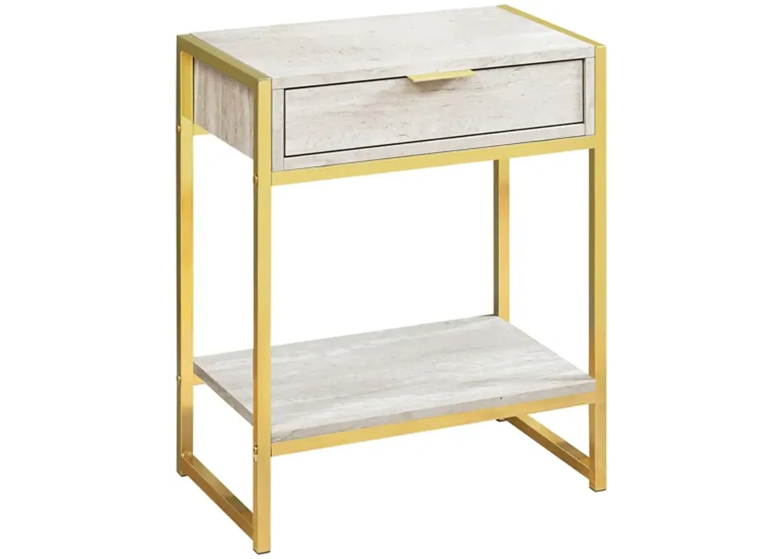 Monarch Specialties Accent End Table in Beige by Monarch Specialties