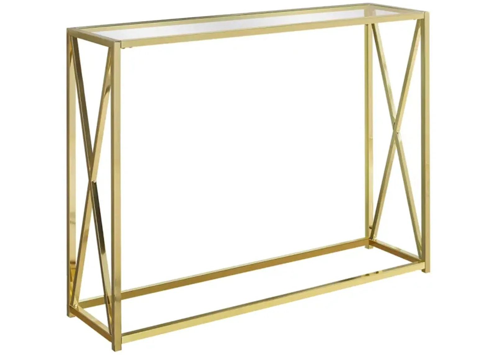 Monarch Specialties Slim Accent Table in Gold by Monarch Specialties