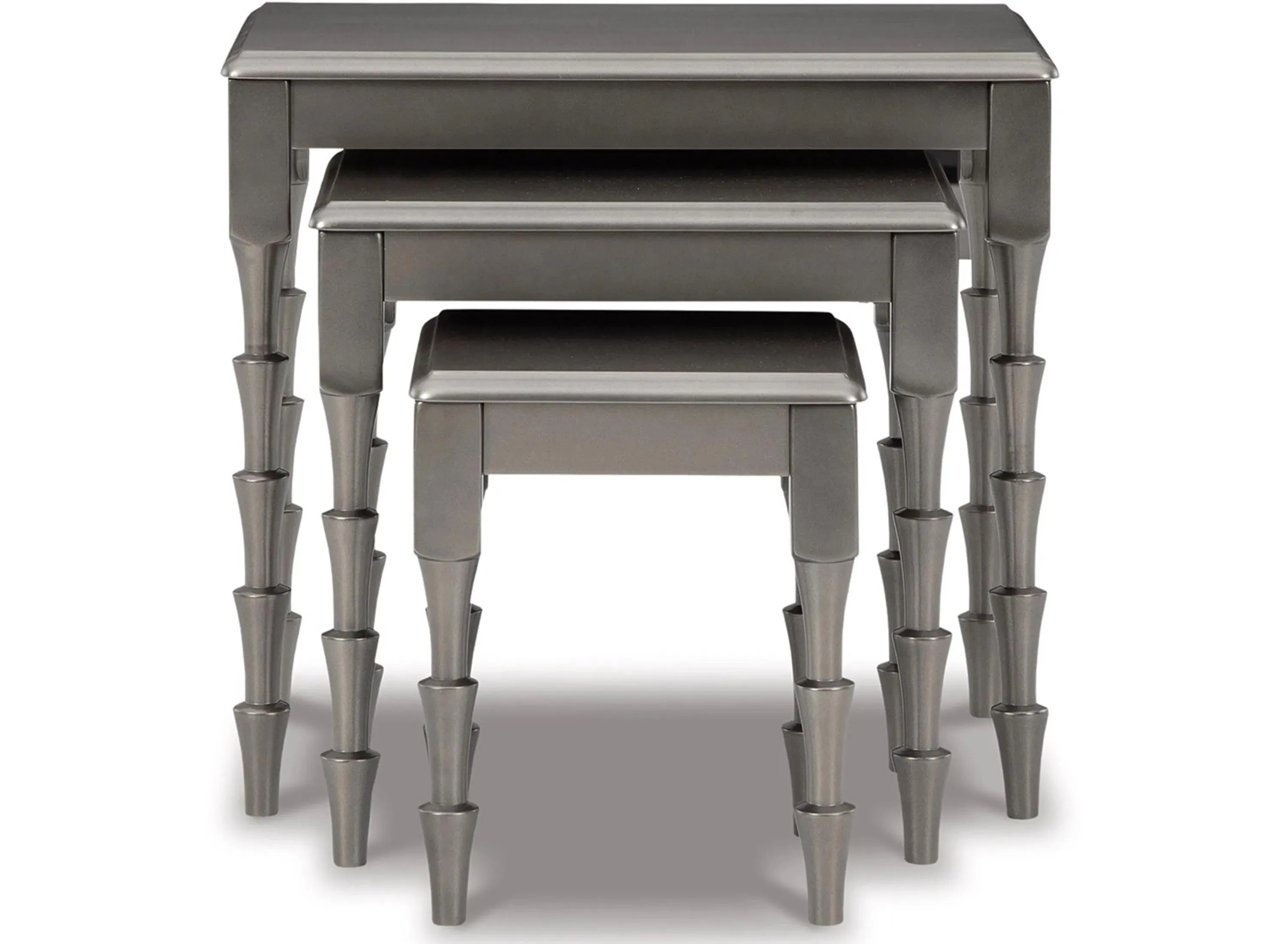 Larkendale Accent Table (Set of 3) in Metallic Gray by Ashley Express