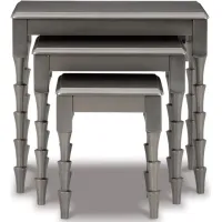 Larkendale Accent Table (Set of 3) in Metallic Gray by Ashley Express