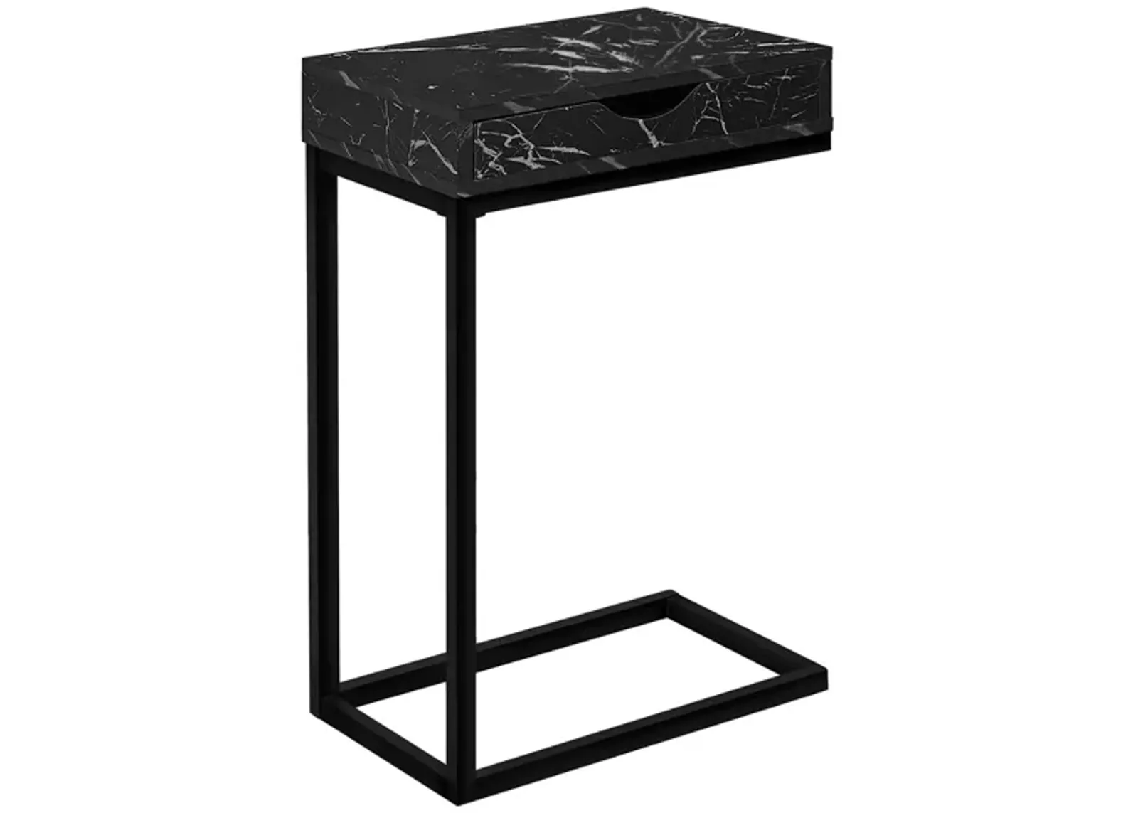 Monarch Specialties C Accent Table in Black by Monarch Specialties