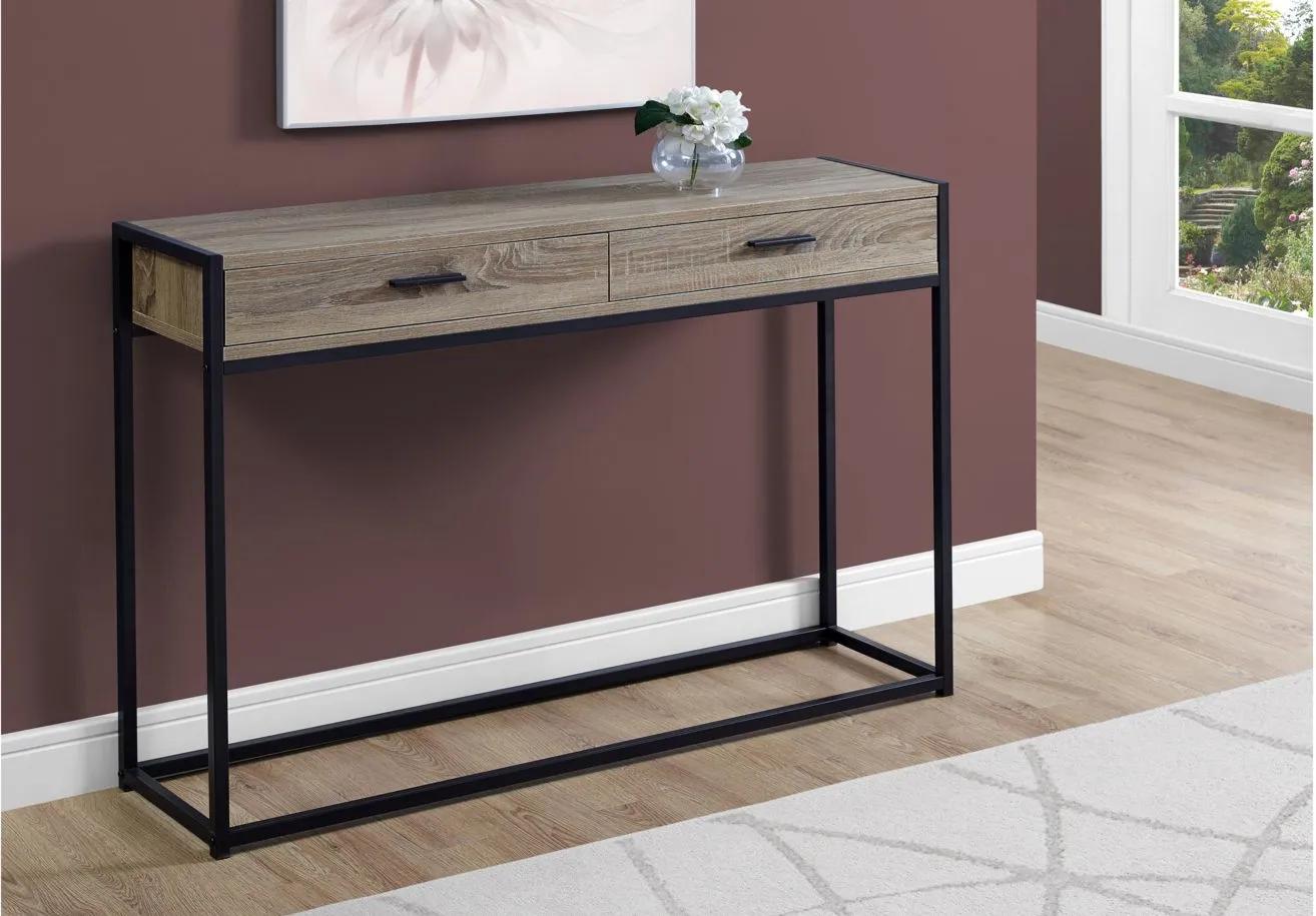 Monarch Specialties Hall Table in Dark Taupe by Monarch Specialties