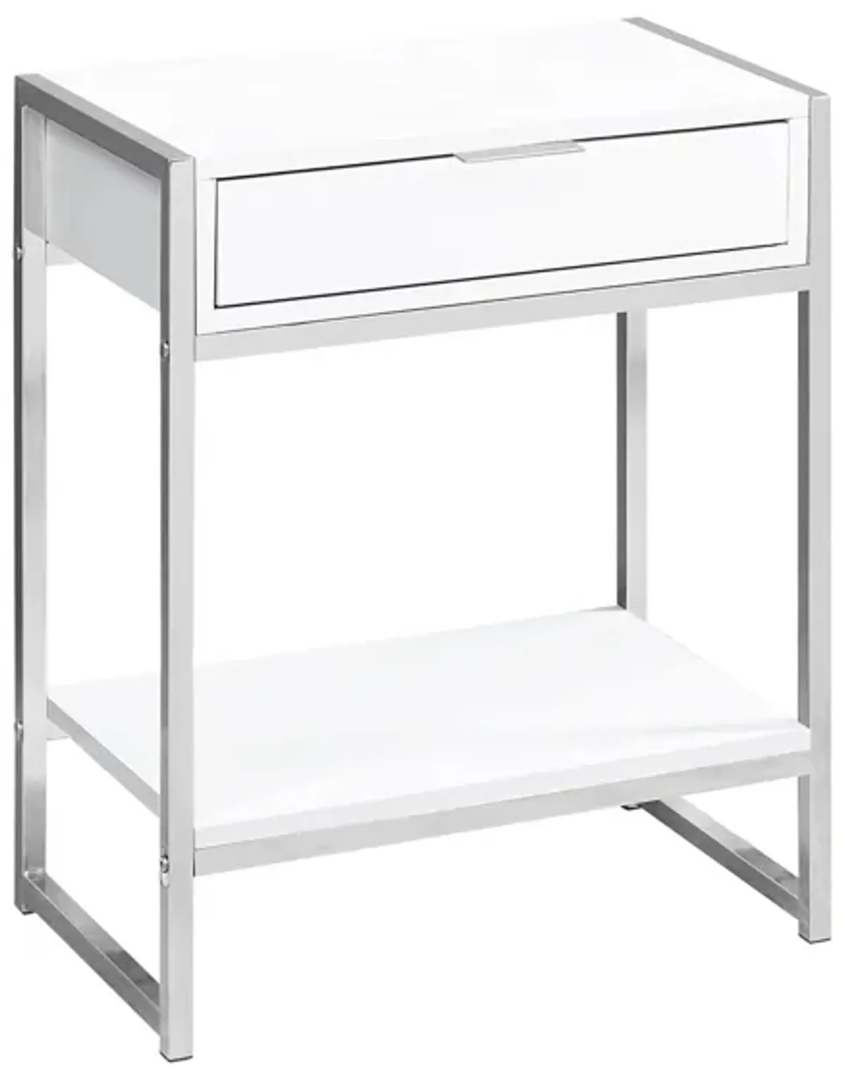 Monarch Specialties Accent End Table in White by Monarch Specialties