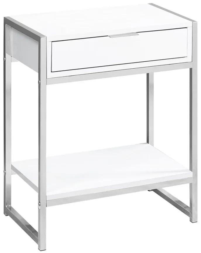 Monarch Specialties Accent End Table in White by Monarch Specialties
