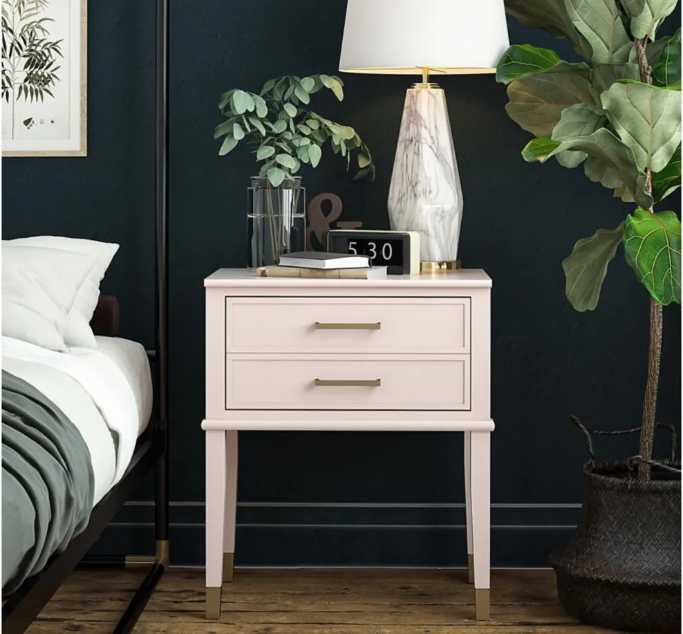 Westerleigh End Table in Pink (Pale Dogwood) by DOREL HOME FURNISHINGS