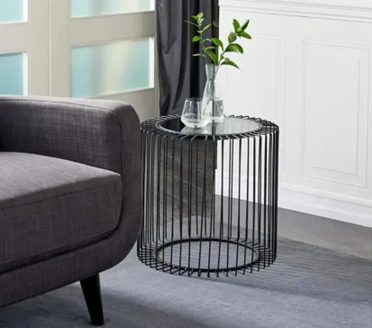 Ivy Collection Basket Accent Table