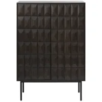 Ballena Cocktail Cabinet in Brown-Black by Unique Furniture