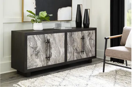 Lakenwood Accent Cabinet in Black/Gray/Ivory by Ashley Furniture