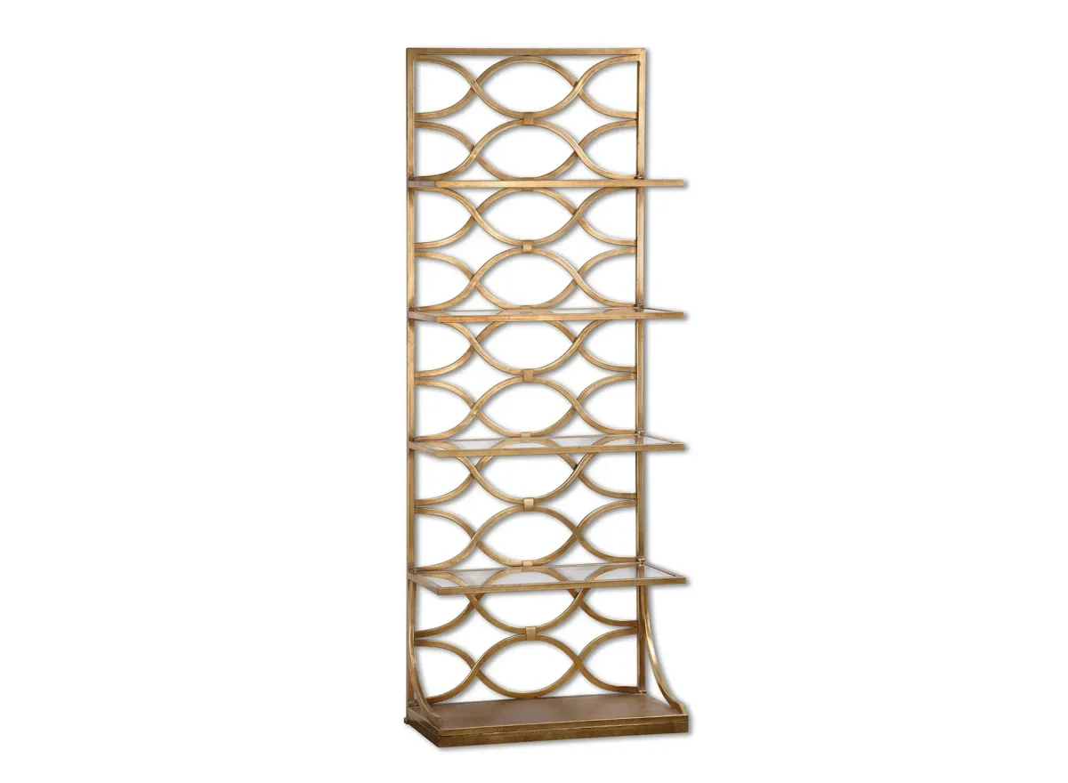 Lashaya Etagere in Gold by Uttermost