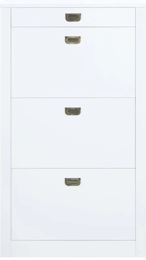 Pagan Shoe Cabinet in White High Gloss by Acme Furniture Industry