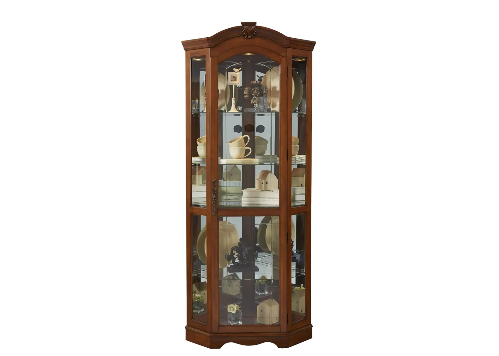 Pulaski Mirrored Corner Curio Cabinet