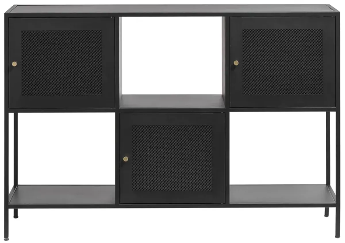 Jaco 3-Door Cabinet in Black by Unique Furniture