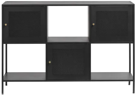 Jaco 3-Door Cabinet in Black by Unique Furniture