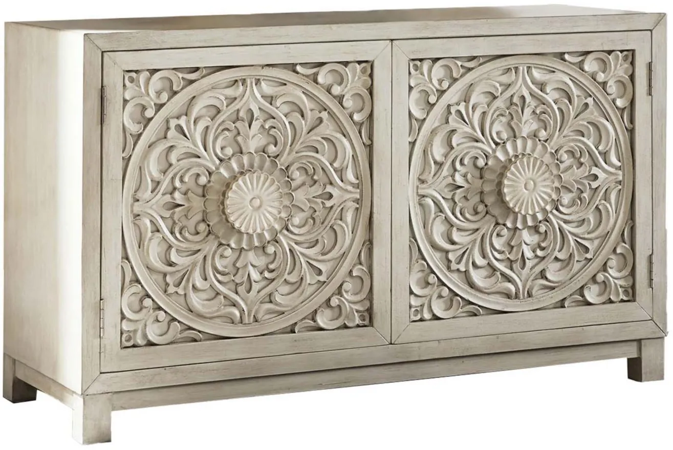 Sundance 2 Door Accent Cabinet in Antique Linen Finish by Liberty Furniture