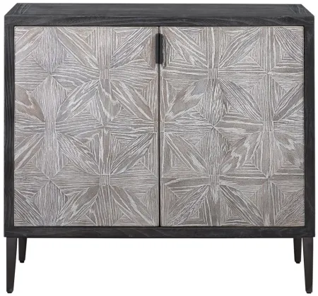 Linneus Accent Cabinet in Light Gray / Black by Uttermost