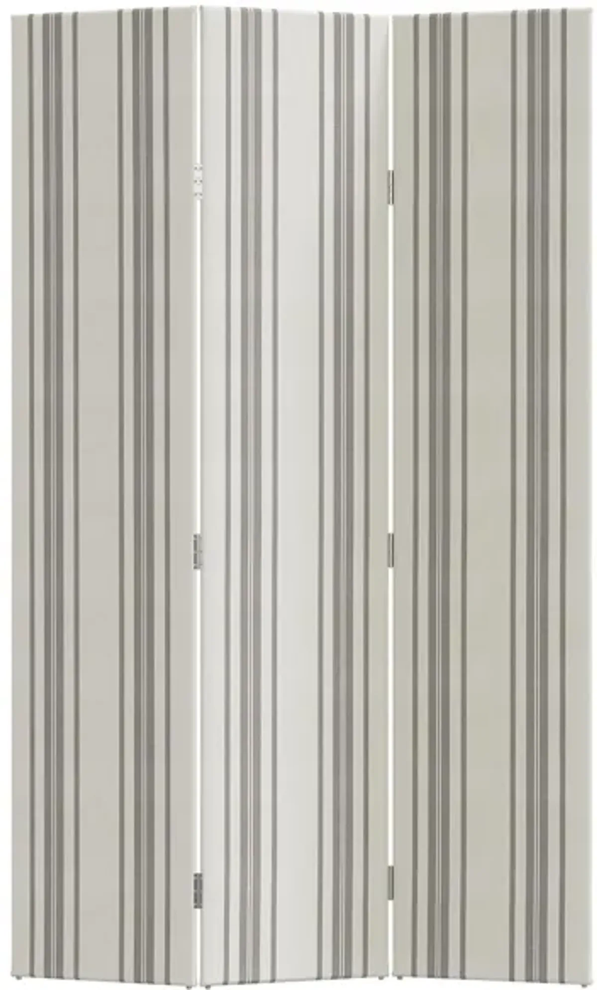 Bucharest Room Divider in Gray Stripe/Off-White by Skyline