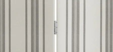 Bucharest Room Divider in Gray Stripe/Off-White by Skyline