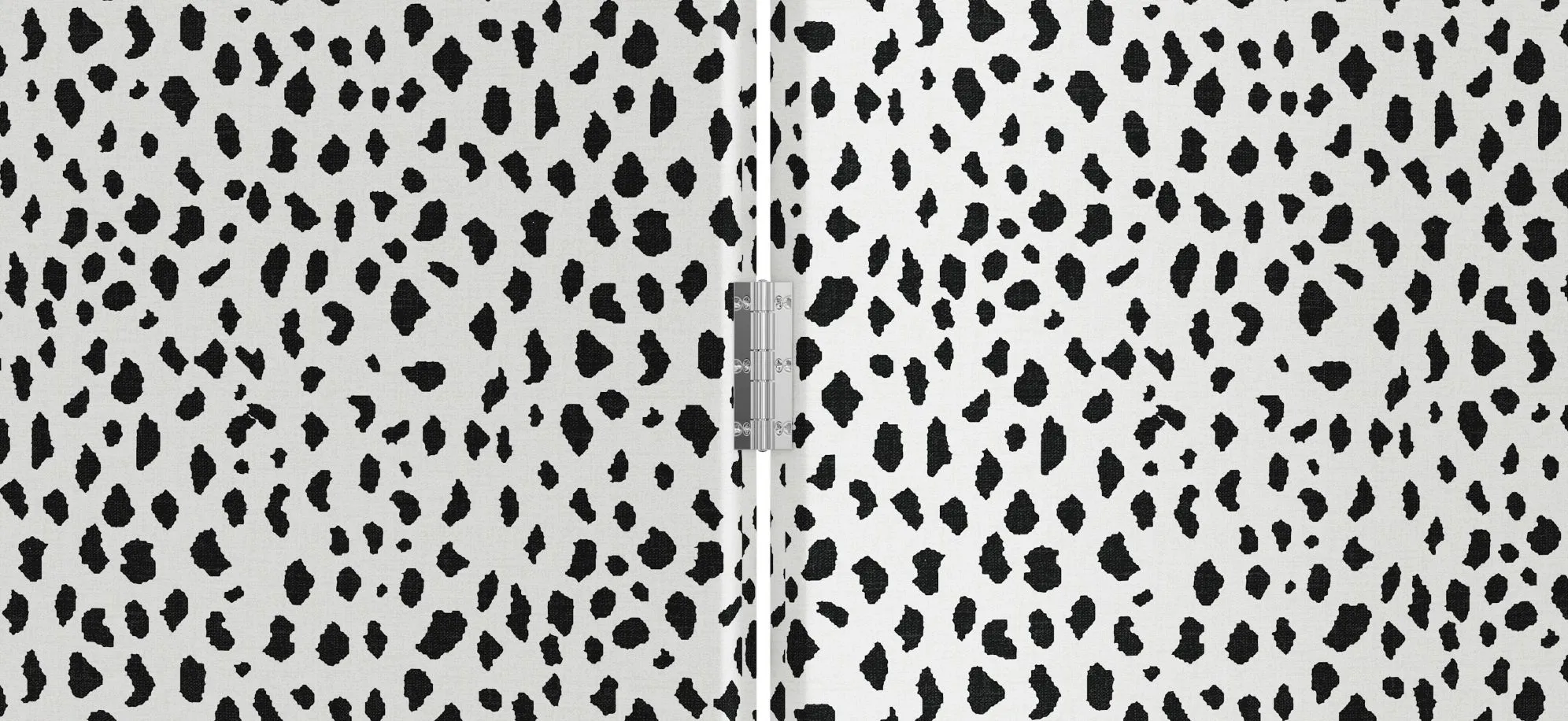 Lisbon Room Divider in White/Black/Dalmatian Print by Skyline