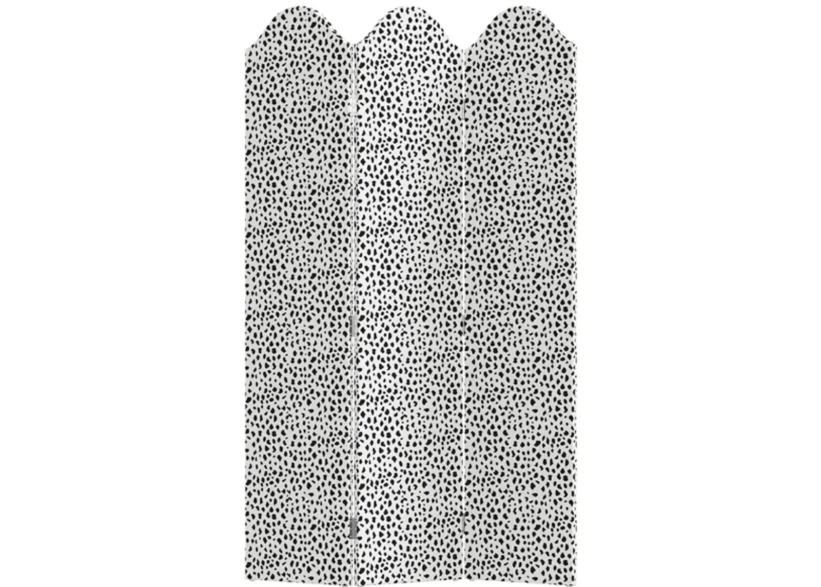 Lisbon Room Divider in White/Black/Dalmatian Print by Skyline