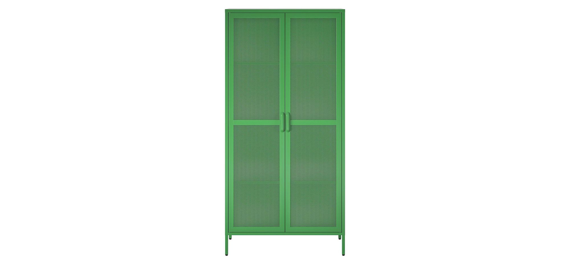 Channing Tall 2 Door Storage Cabinet-Mesh Metal Locker by Novogratz