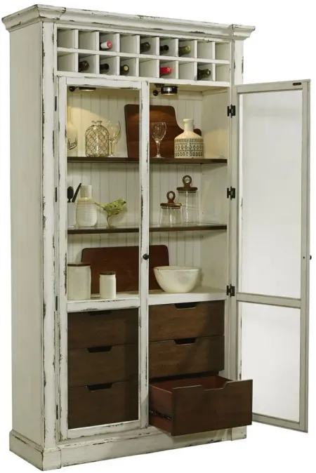 Pulaski Display Curio Cabinet with Wine Storage in White by Bellanest.