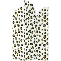 Kampala Room Divider in White/Snow Leopard Print/Brown/Black by Skyline