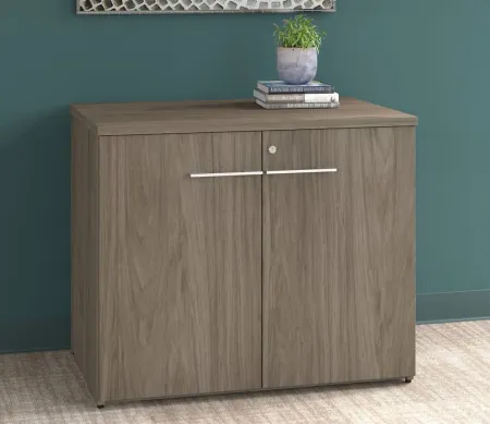 Office 500 36W Storage Cabinet with Doors in Modern Hickory by Bush Industries